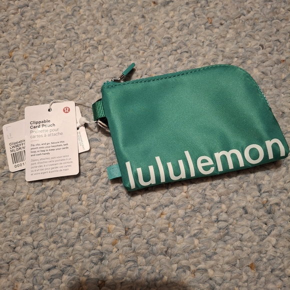 Lululemon Teal Clippable Card Coin Pouch - Picture 3 of 6